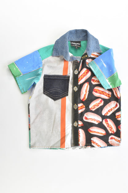 Robyn Ru (Australia) Size 2 Hot Dogs Collared Shirt