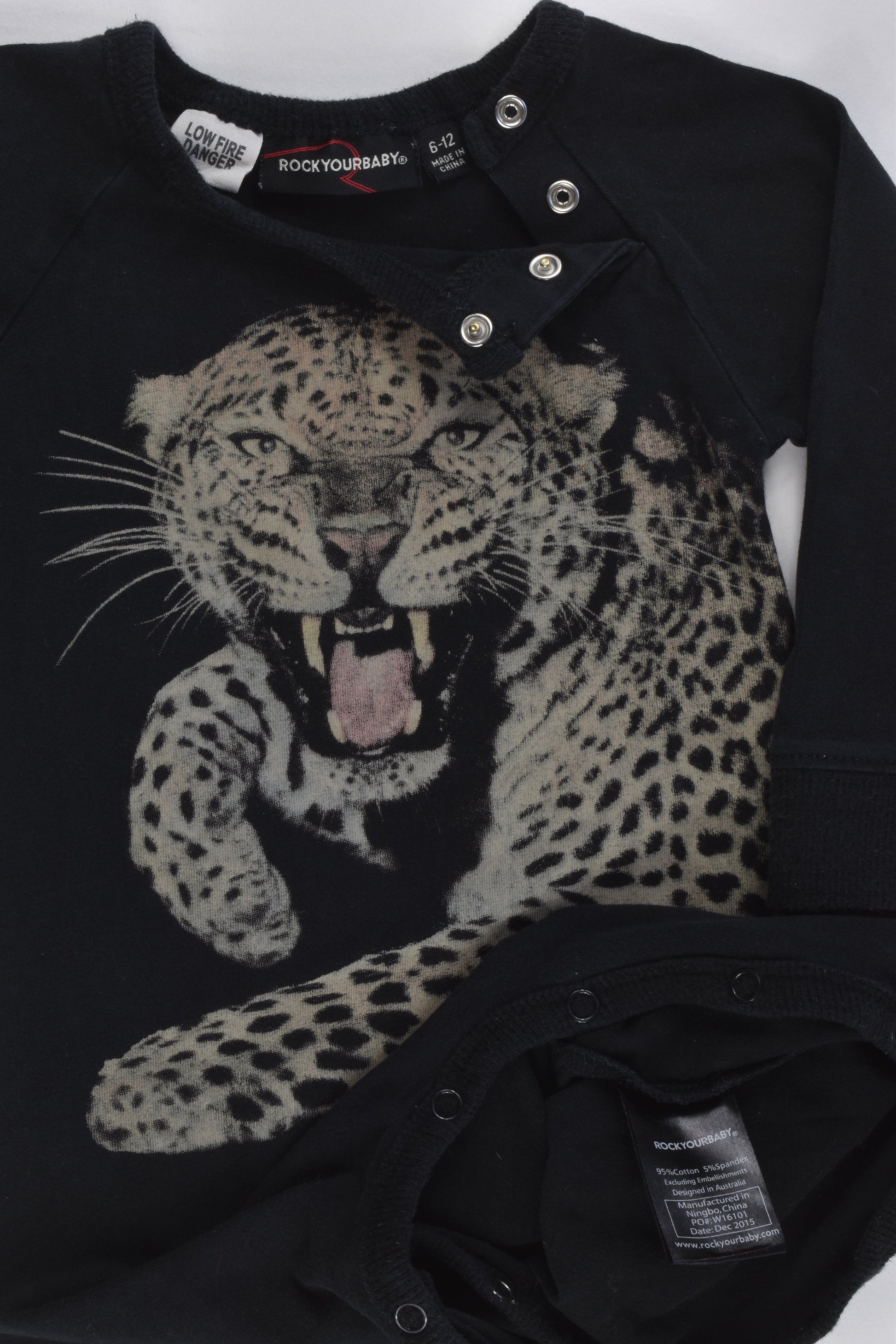 Rock Your Baby Size 0 (6-12 months) Leopard Playsuit