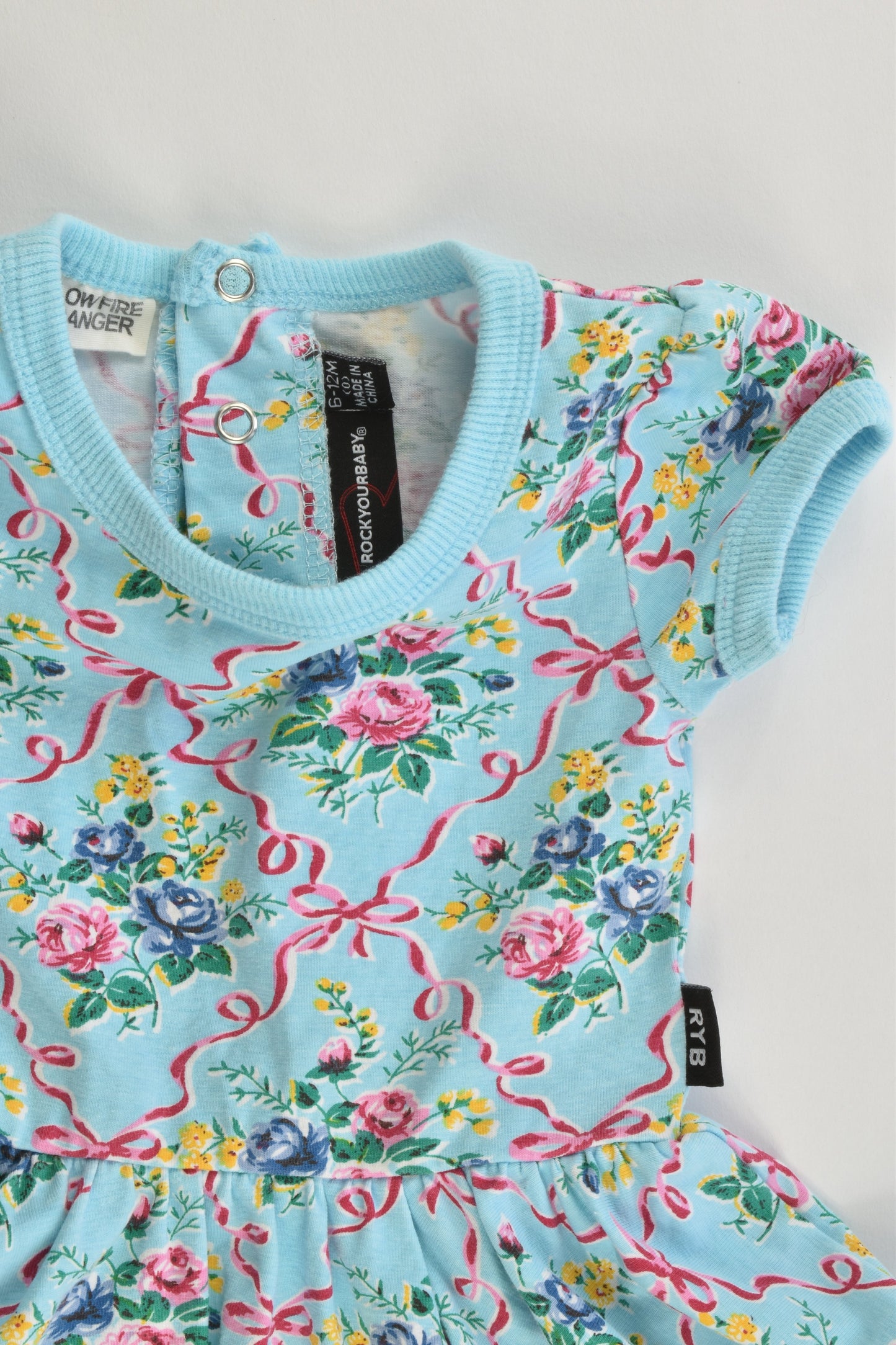 Rock Your Baby Size 6-12 months (0) Floral Dress/Bodysuit