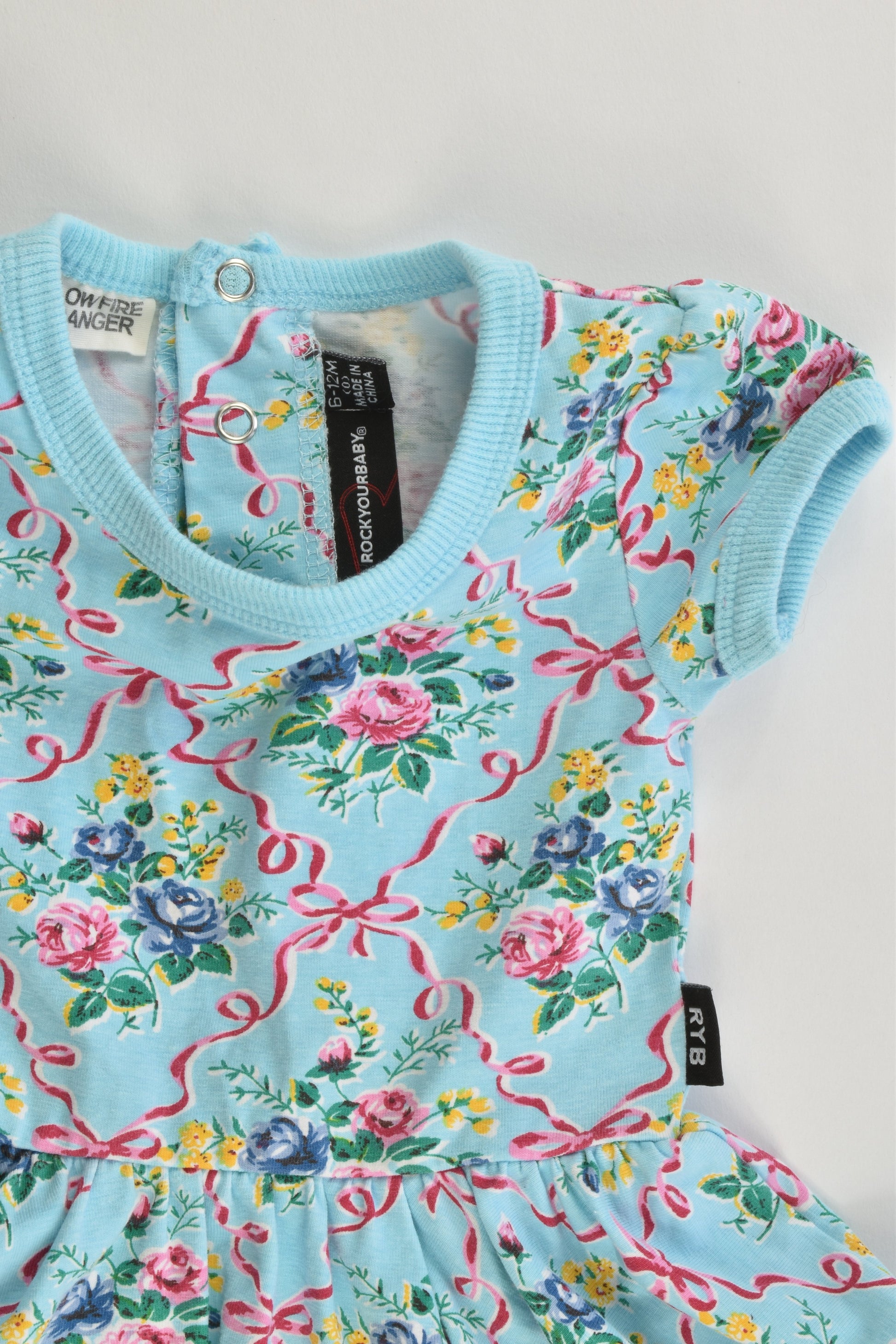 Rock Your Baby Size 6-12 months (0) Floral Dress/Bodysuit