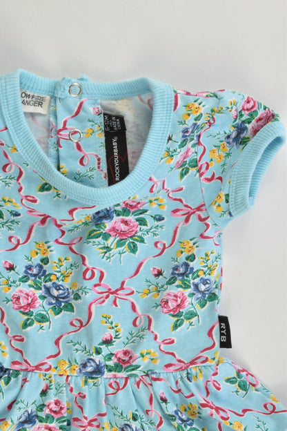 Rock Your Baby Size 6-12 months (0) Floral Dress/Bodysuit