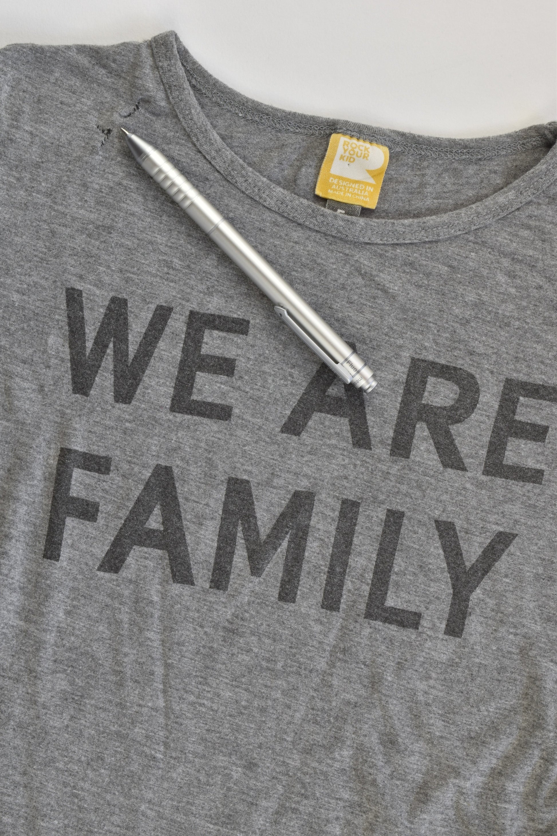 Rock Your Kid Size 5 'We Are Family' Bamboo/Spandex T-shirt