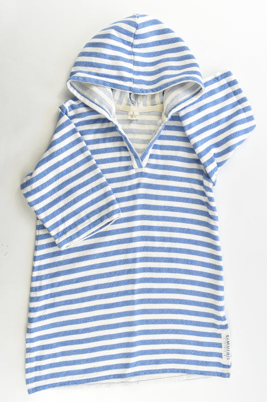 Sämmimis Australia Size S (2-5 years) AMALFI Kids Hooded Turkish Towel Royal Blue/White