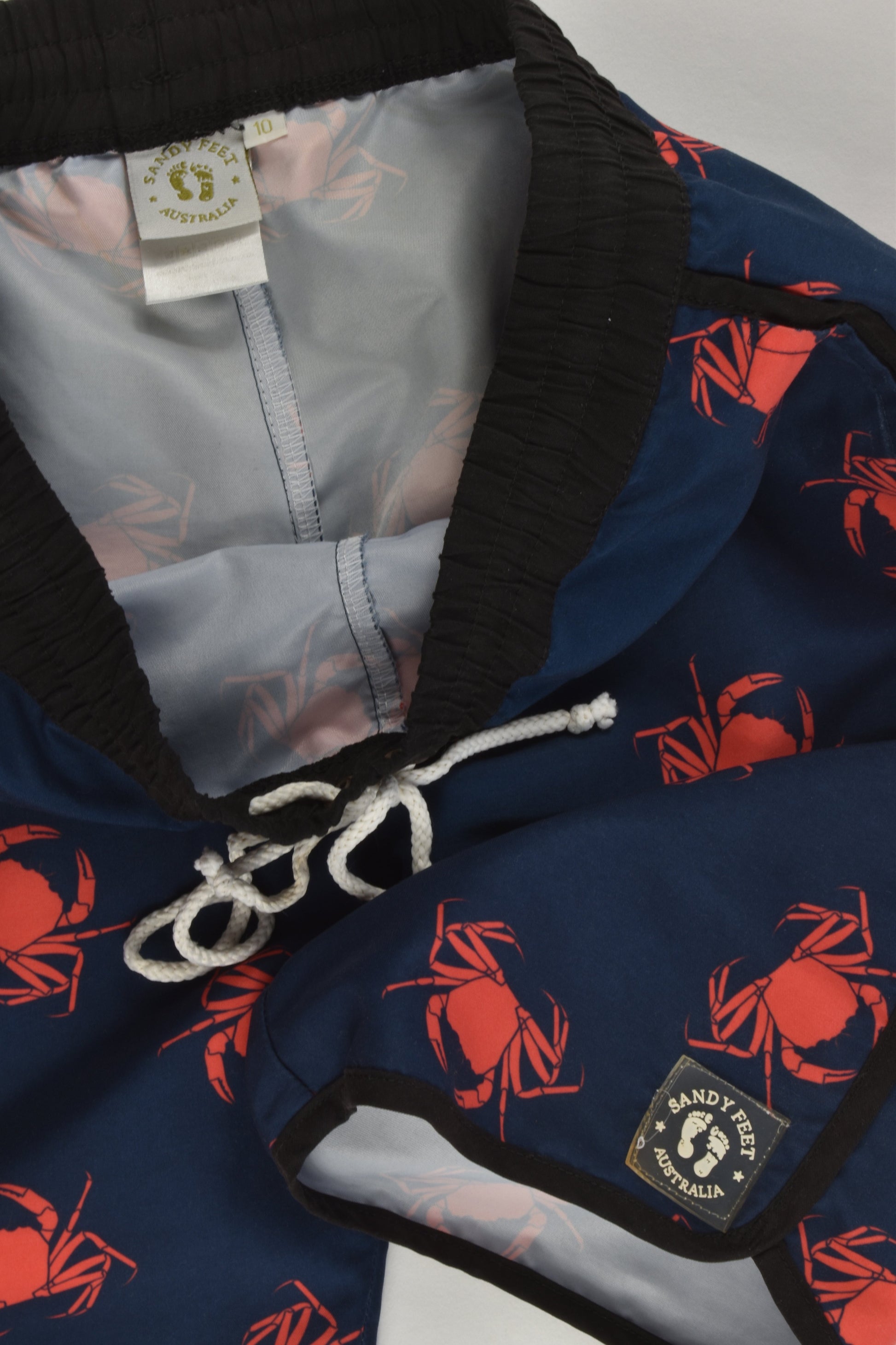 Sandy Feet (AU) Size 10 Crabs Rashie Top and Board Shorts