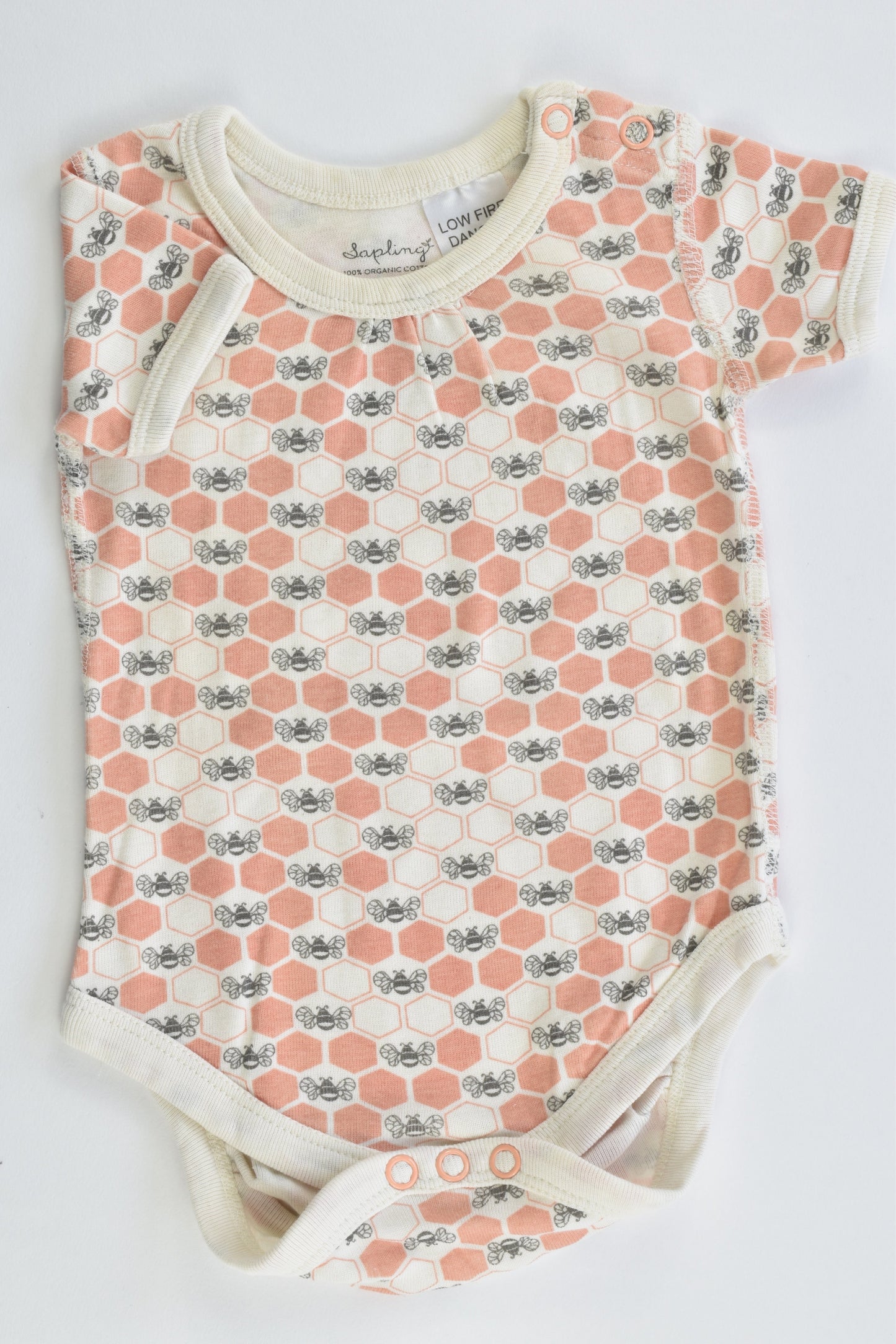 Sapling (Australia) Size 000 (0-3 months) Organic Bees Bodysuit