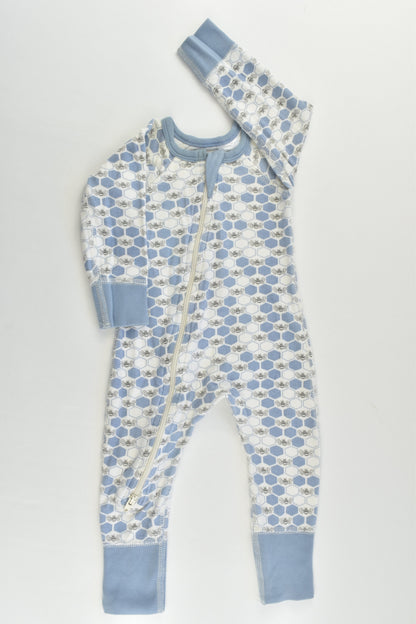 Sapling (Australia) Size 000 (0-3 months) Organic Bees Zip Romper