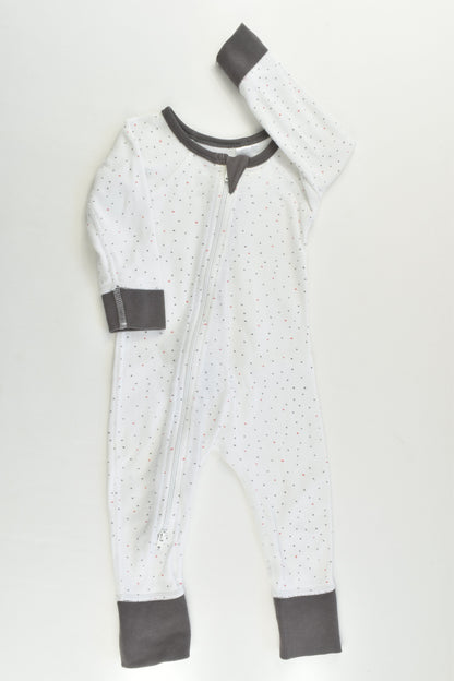Sapling (Australia) Size 000 (0-3 months) Organic Dots Zip Romper