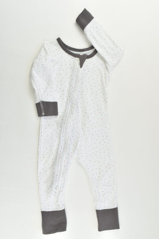 Sapling (Australia) Size 000 (0-3 months) Organic Dots Zip Romper