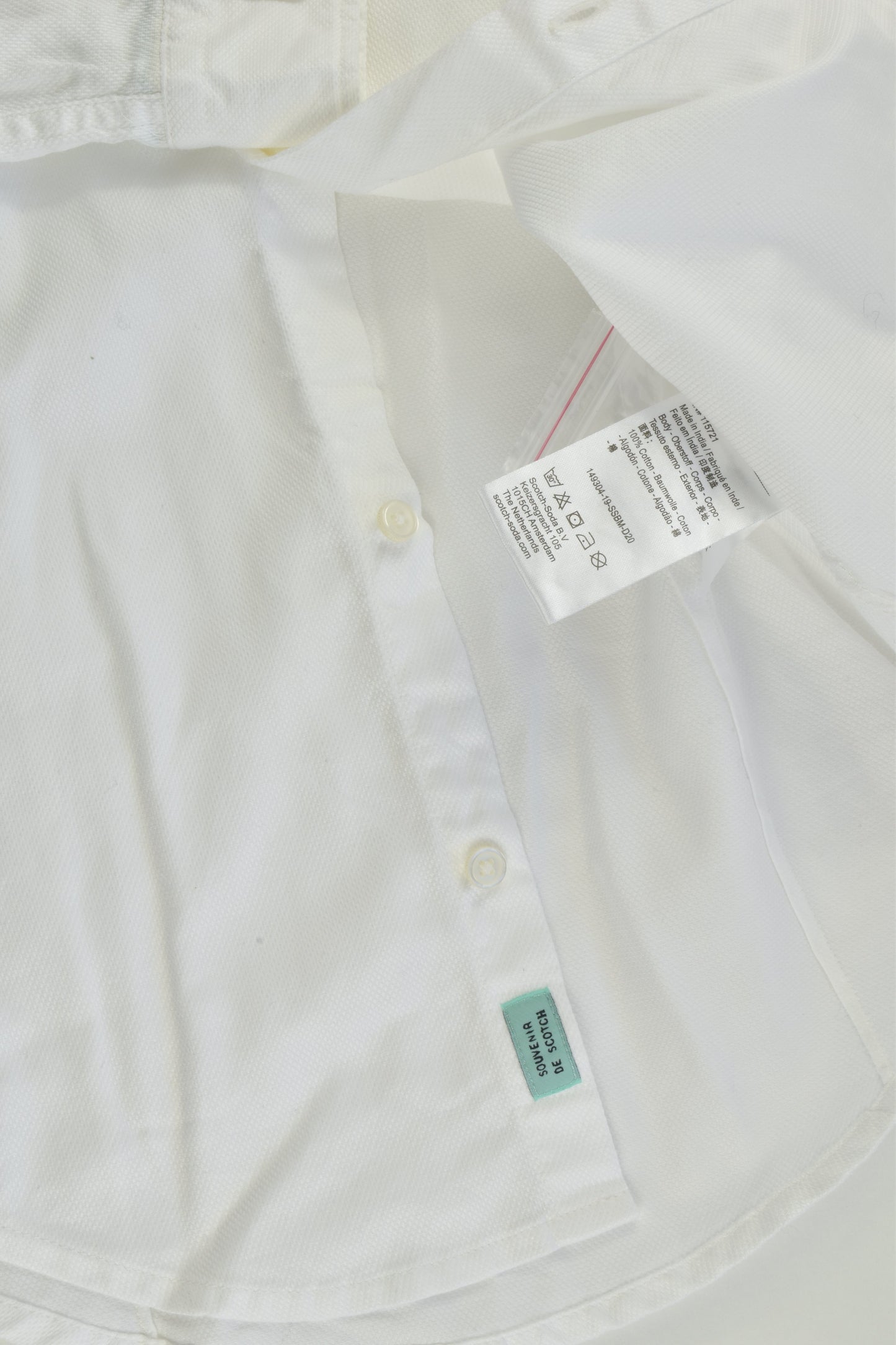 Scotch and Soda Size 8 (128 cm) Slim Fit Collared Shirt