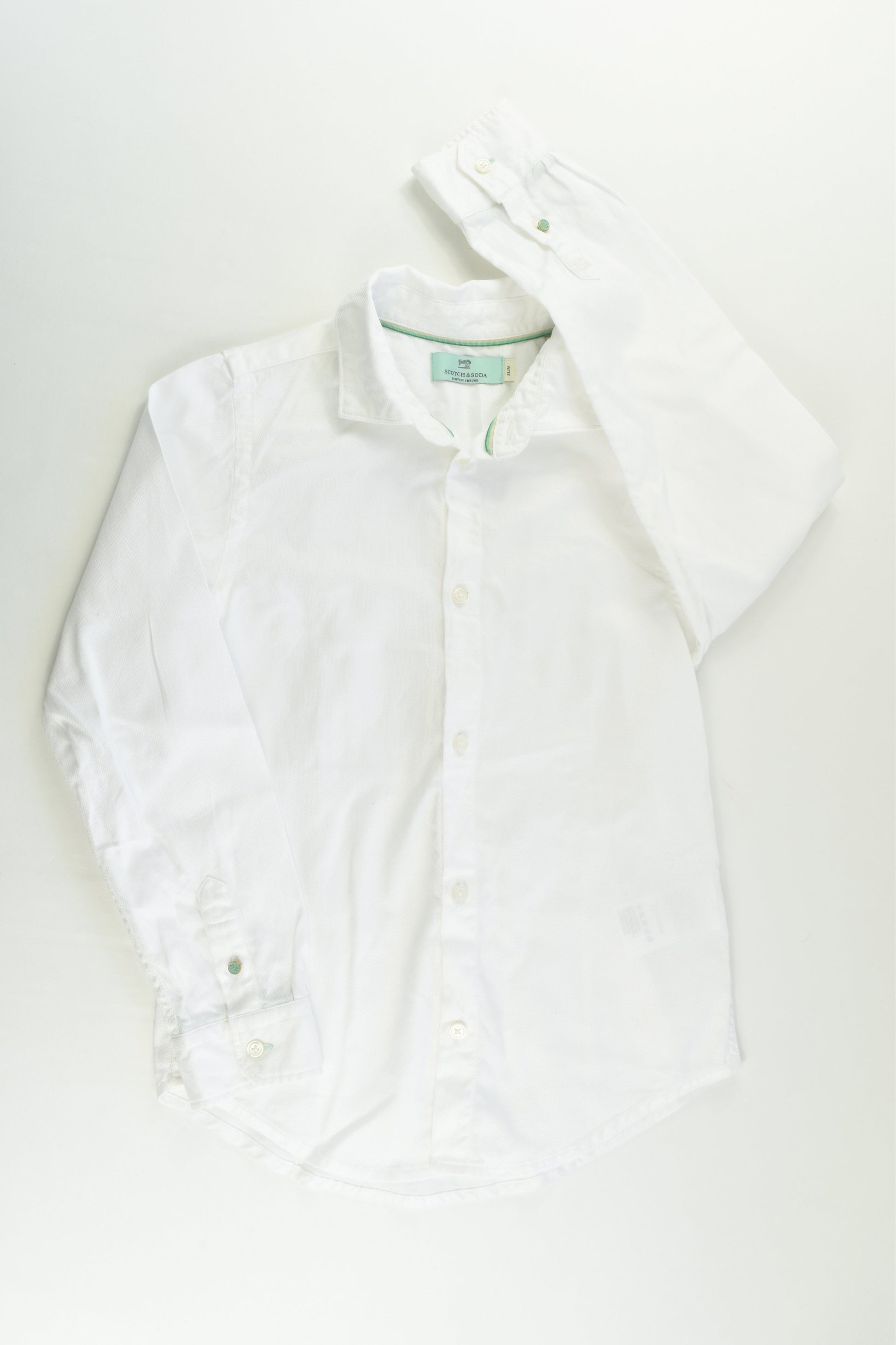 Scotch and Soda Size 8 (128 cm) Slim Fit Collared Shirt
