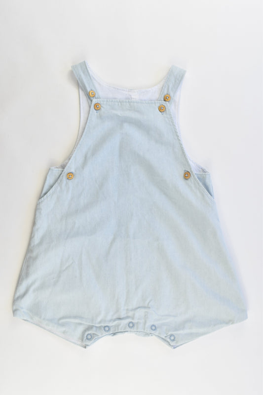 Seed Heritage Baby Size 3-6 months Lined Light Short Overalls