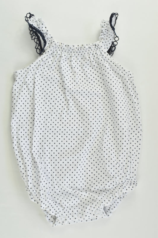 Seed Heritage Size 00 (3-6 months) Polka Dots Short Romper