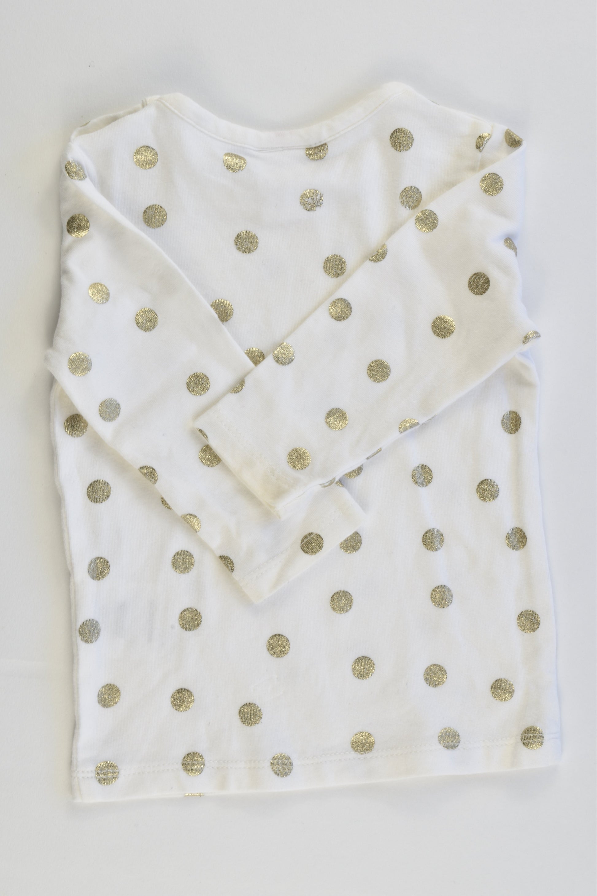Seed Heritage Size 000 (0-3 months) Golden Polka Dots Top