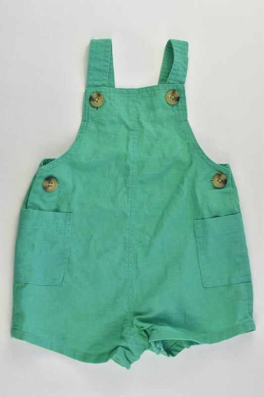 Seed Heritage Size 000 (0-3 months) Linen/Cotton Short Overalls