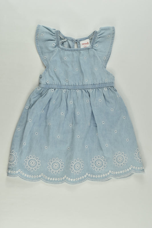 Seed Heritage Size 000 Lightweight Denim Dress