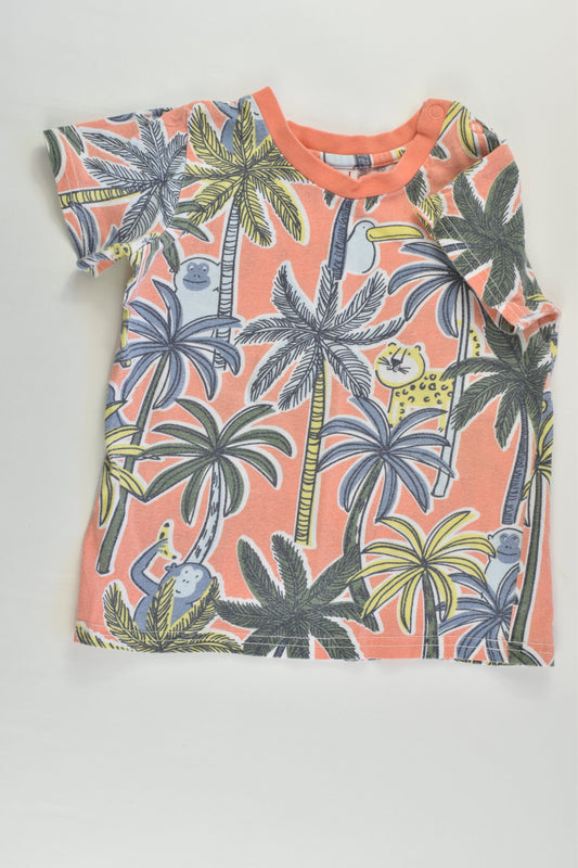 Seed Heritage Size 1 (12-18 months) Palm Trees and Animals T-shirt
