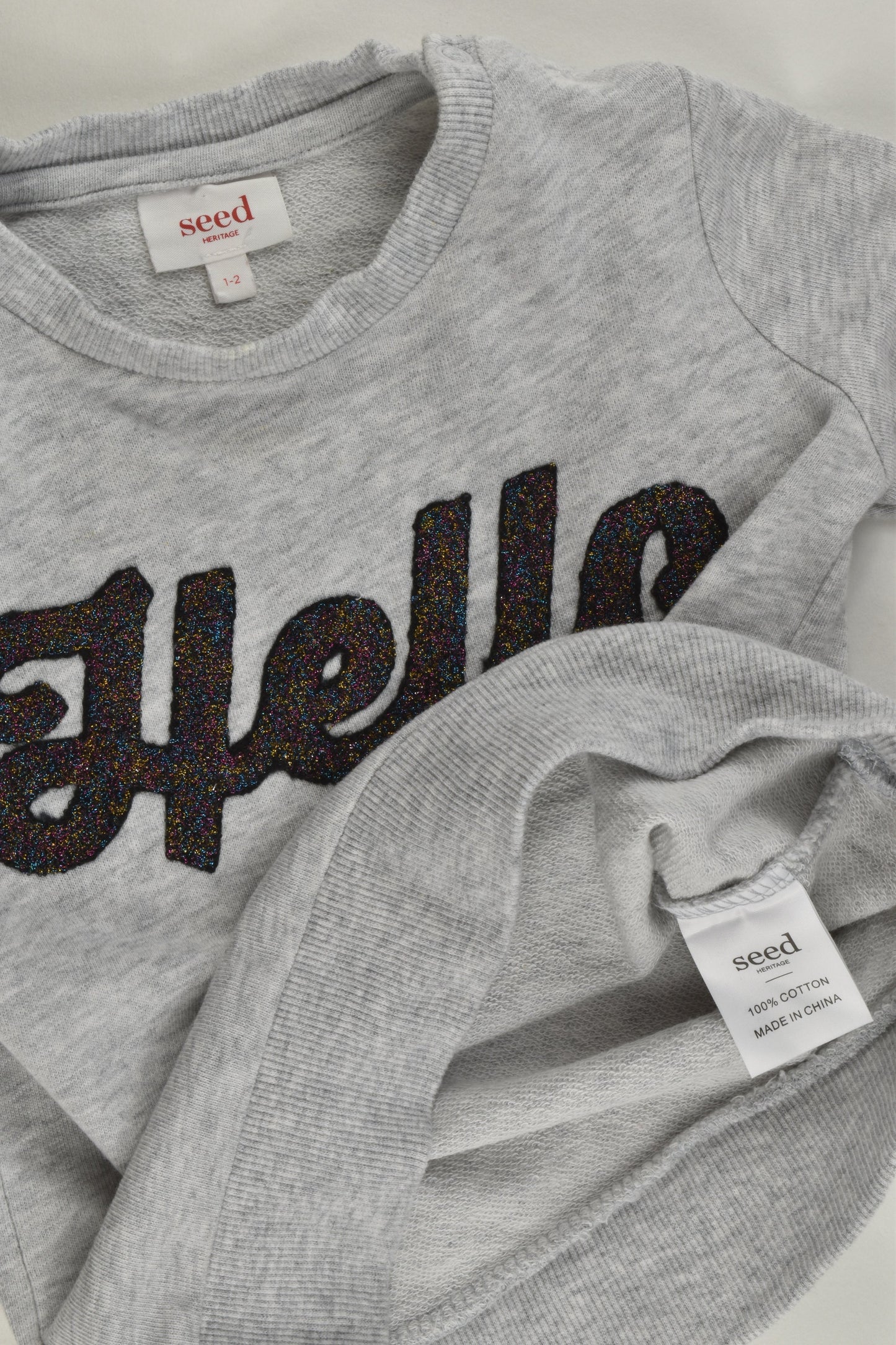 Seed Heritage Size 1-2 'Hello' Sweater