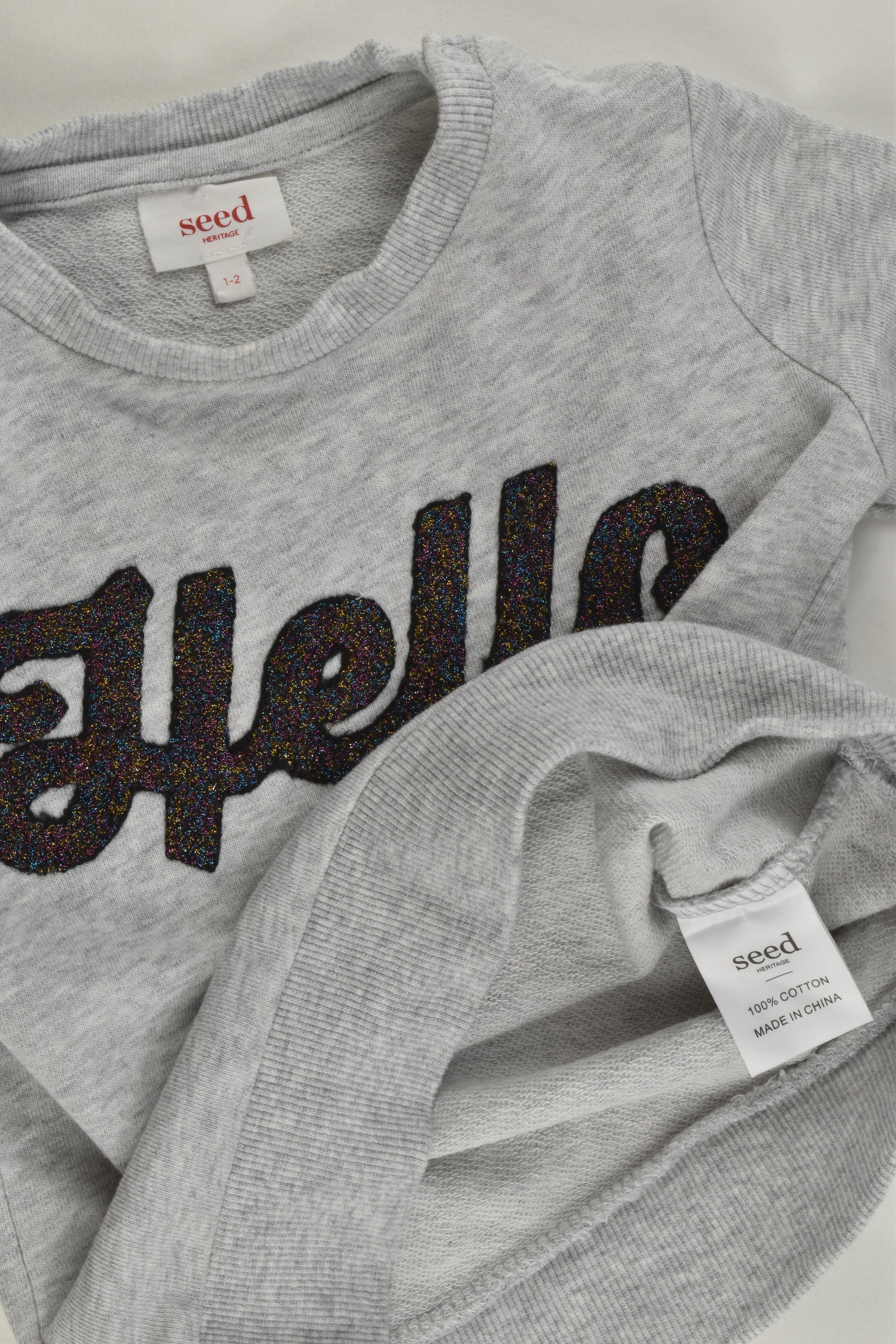 Seed Heritage Size 1-2 'Hello' Sweater