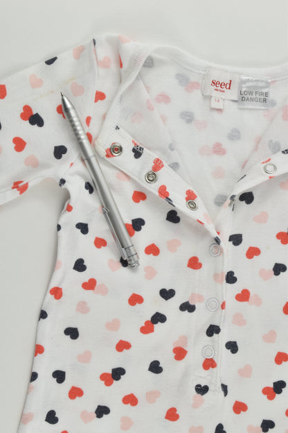 Seed Heritage Size 1-2 Love Hearts Romper