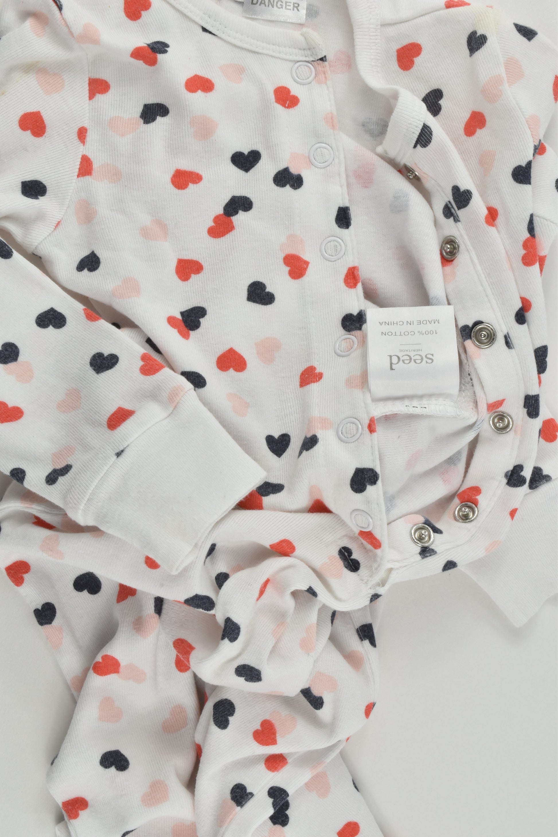 Seed Heritage Size 1-2 Love Hearts Romper