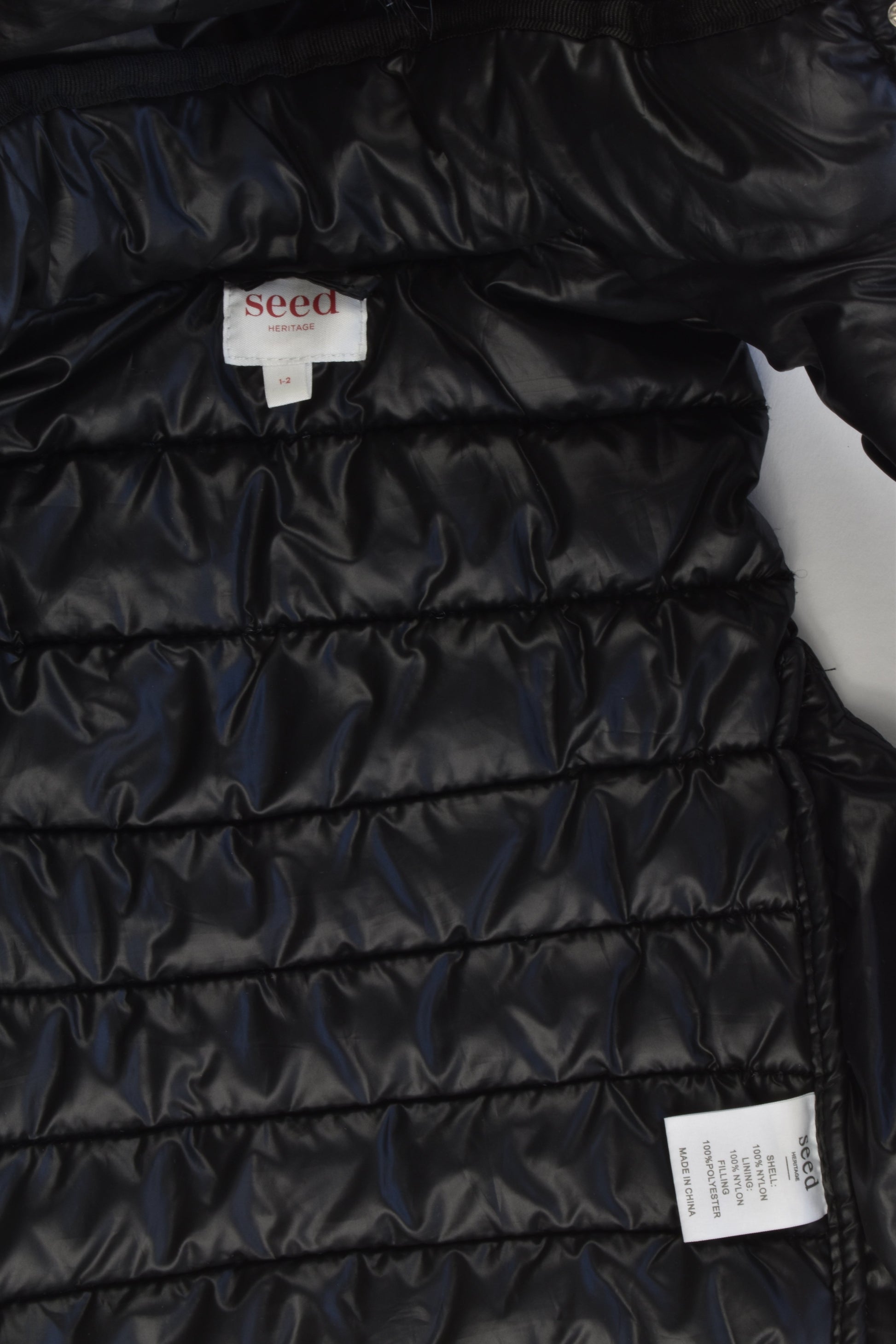 Seed Heritage Size 1-2 Warm Hooded Puffer Vest