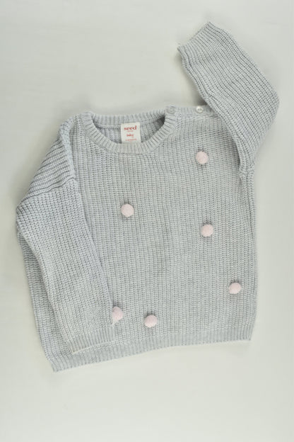 Seed Heritage Size 1 Knitted Pom Pom Jumper