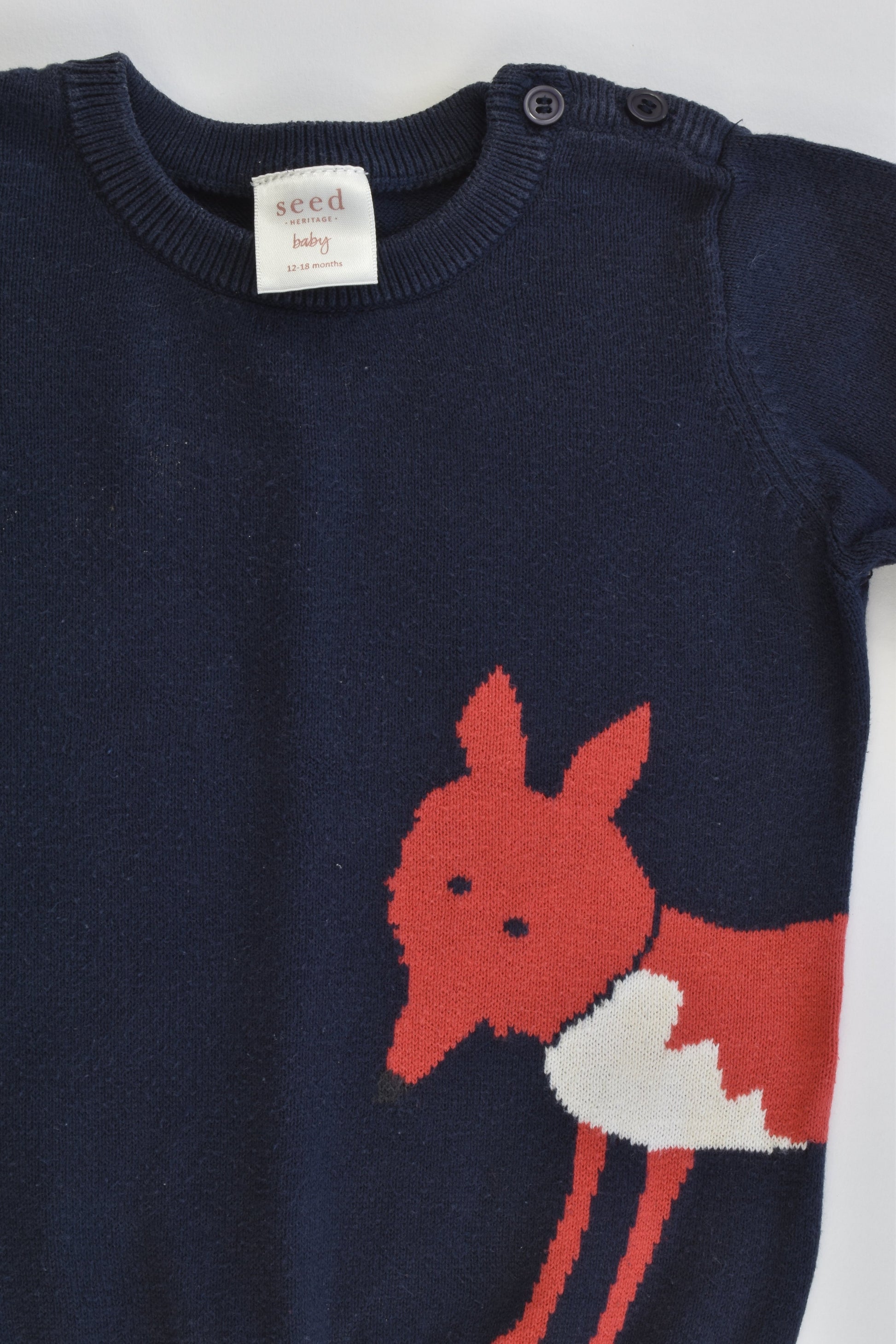 Seed Heritage Size 12-18 months (1) Fox Knitted Jumper