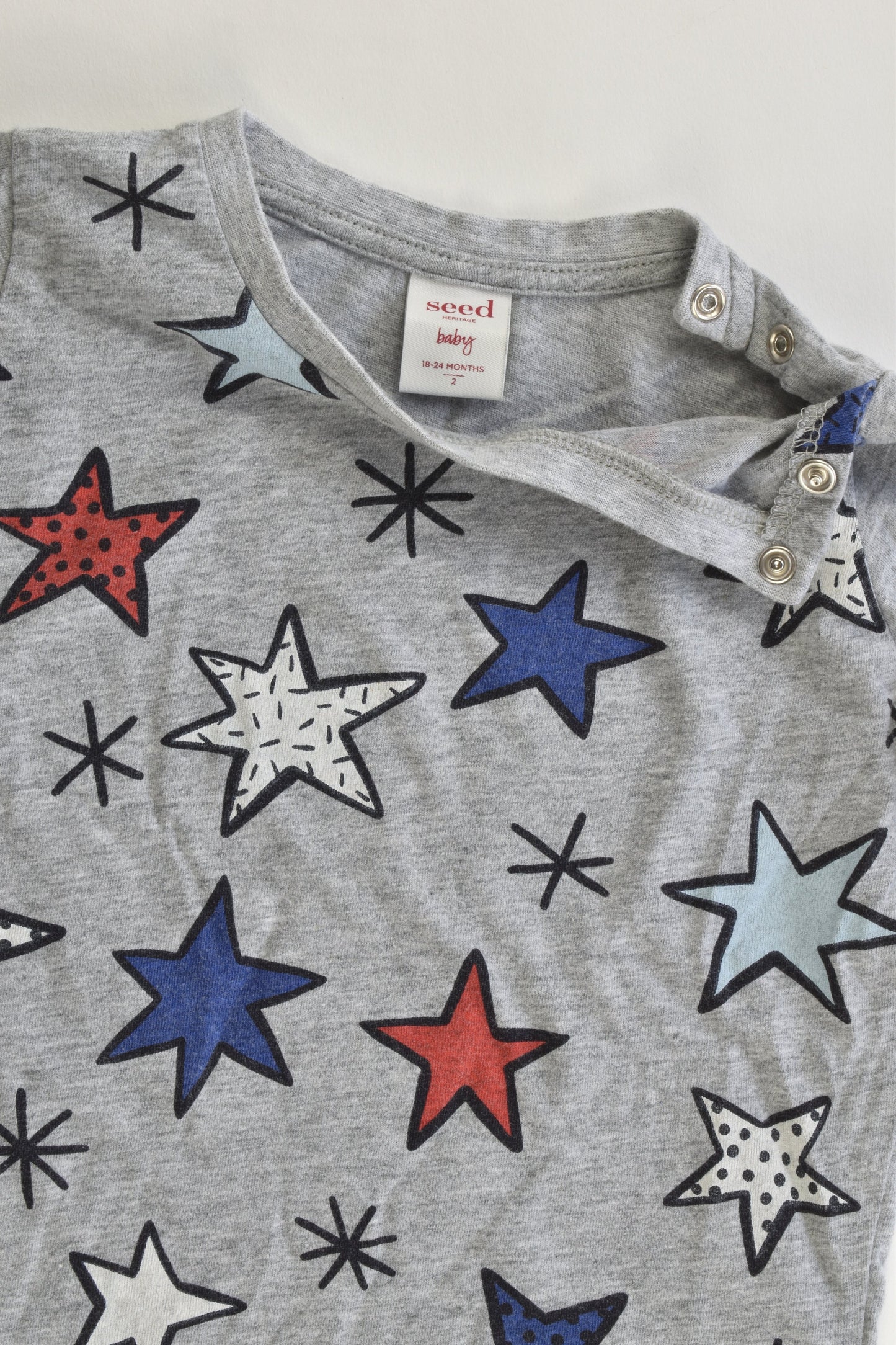 Seed Heritage Size 18-24 months (2) Stars Top