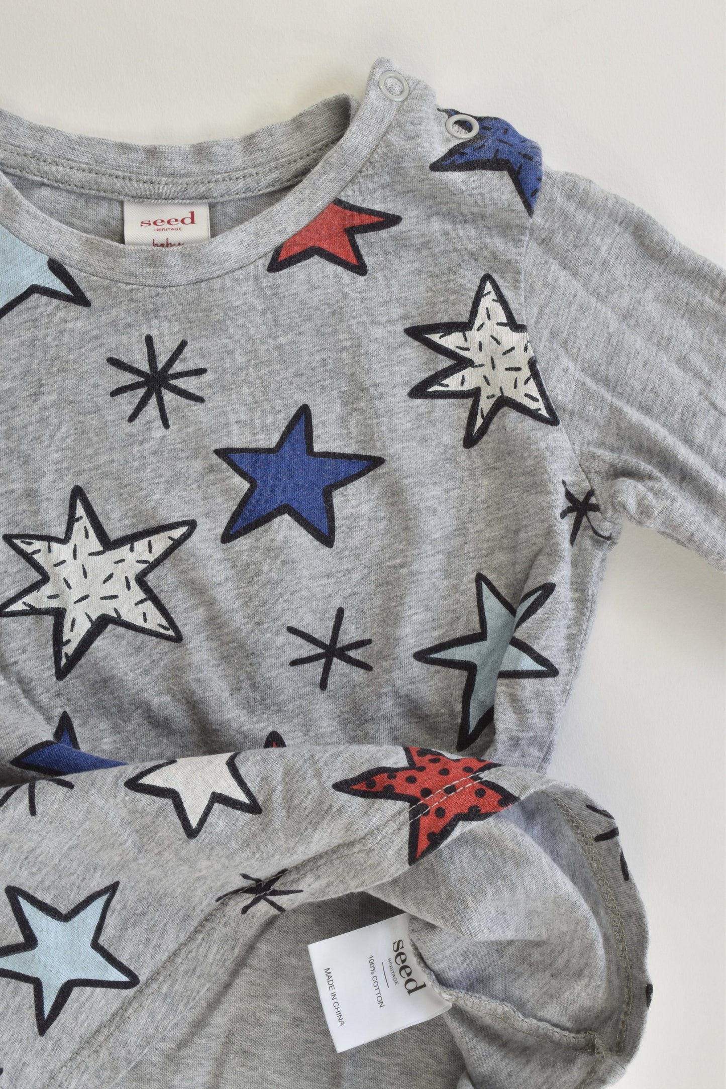Seed Heritage Size 18-24 months (2) Stars Top