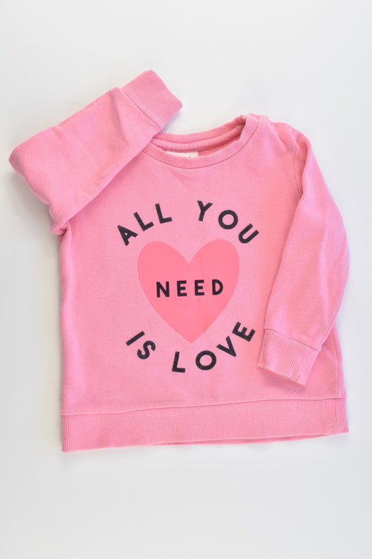 Seed Heritage Size 2 'All You Need Is Love' Sweater
