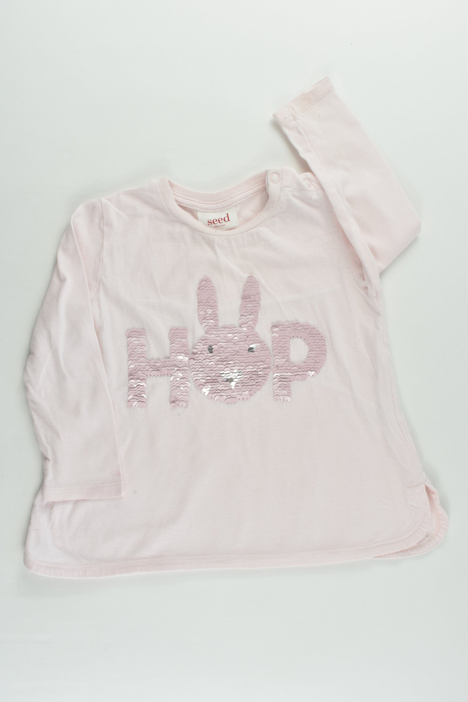 Seed Heritage Size 2 'Hop' Reversible Sequins Bunny Top