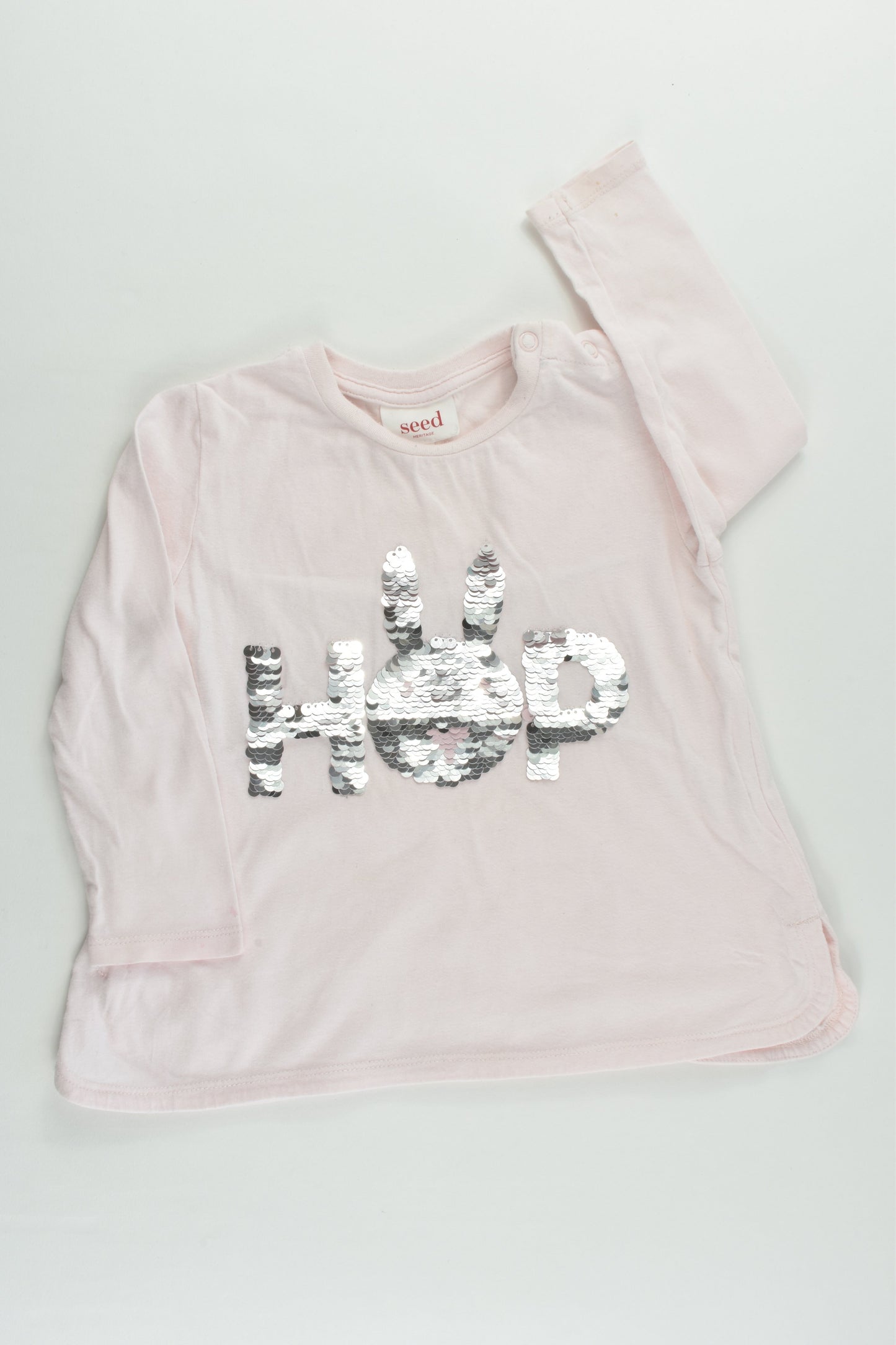 Seed Heritage Size 2 'Hop' Reversible Sequins Bunny Top