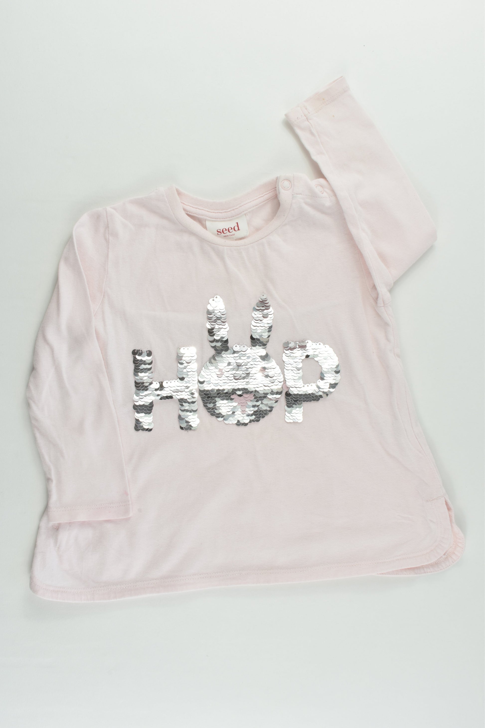 Seed Heritage Size 2 'Hop' Reversible Sequins Bunny Top