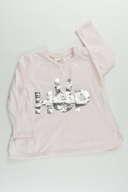 Seed Heritage Size 2 'Hop' Reversible Sequins Bunny Top