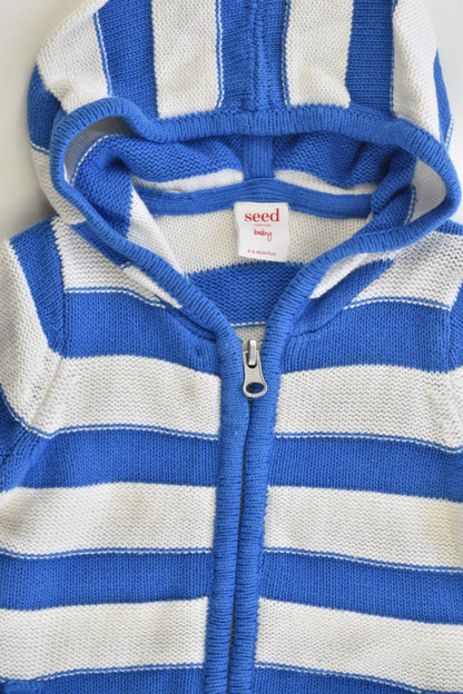 Seed Heritage Size 3-6 months (00) Striped Hooded Knitted Jumper