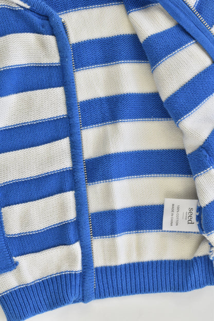 Seed Heritage Size 3-6 months (00) Striped Hooded Knitted Jumper