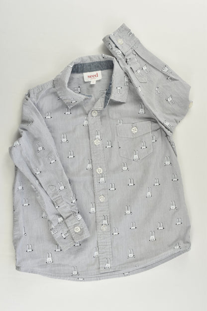 Seed Heritage Size 3 Rabbits Collared Shirt