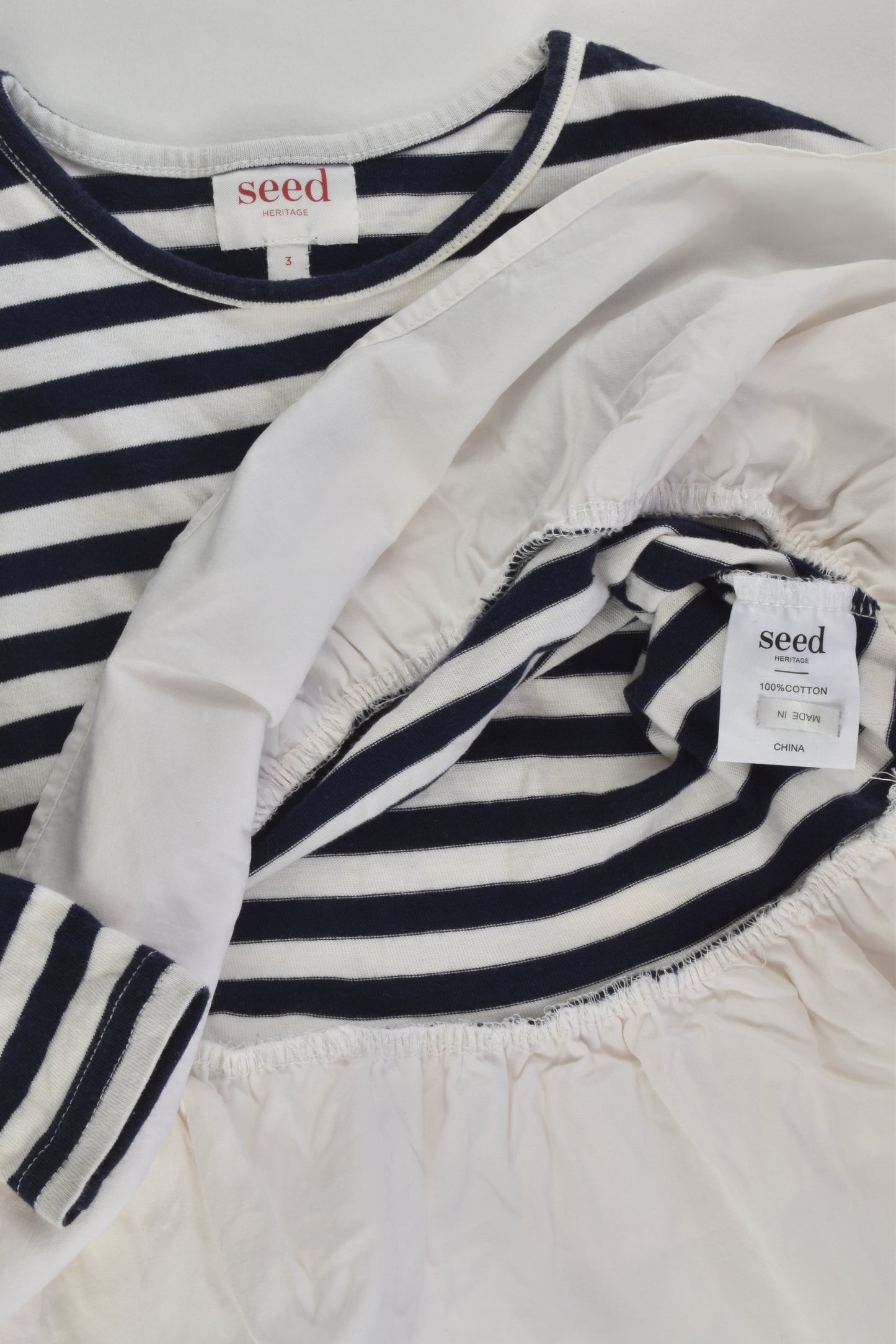 Seed Heritage Size 3 Striped Ruffle Top