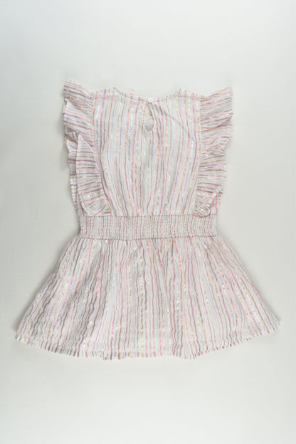 Seed Heritage Size 4 Metallic Stripes Dress