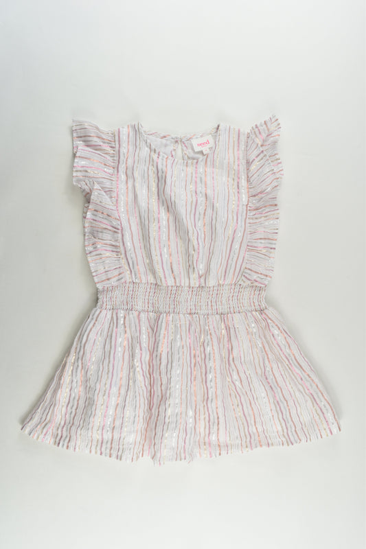 Seed Heritage Size 4 Metallic Stripes Dress