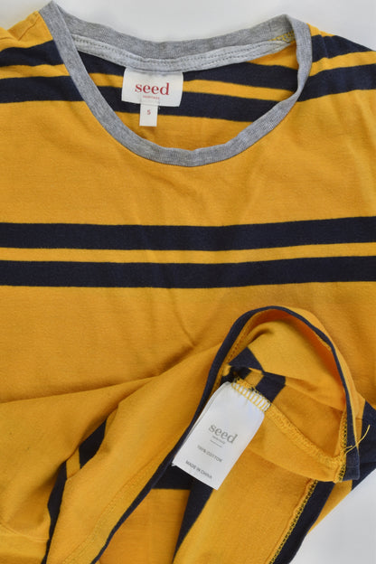Seed Heritage Size 5 Mustard Striped T-shirt