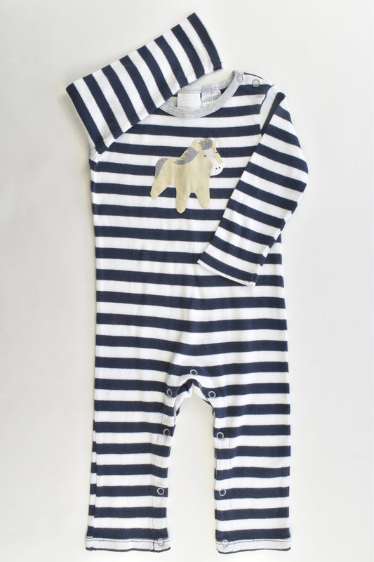 Seed Heritage Size 6-12 months (0) Horse Striped Romper