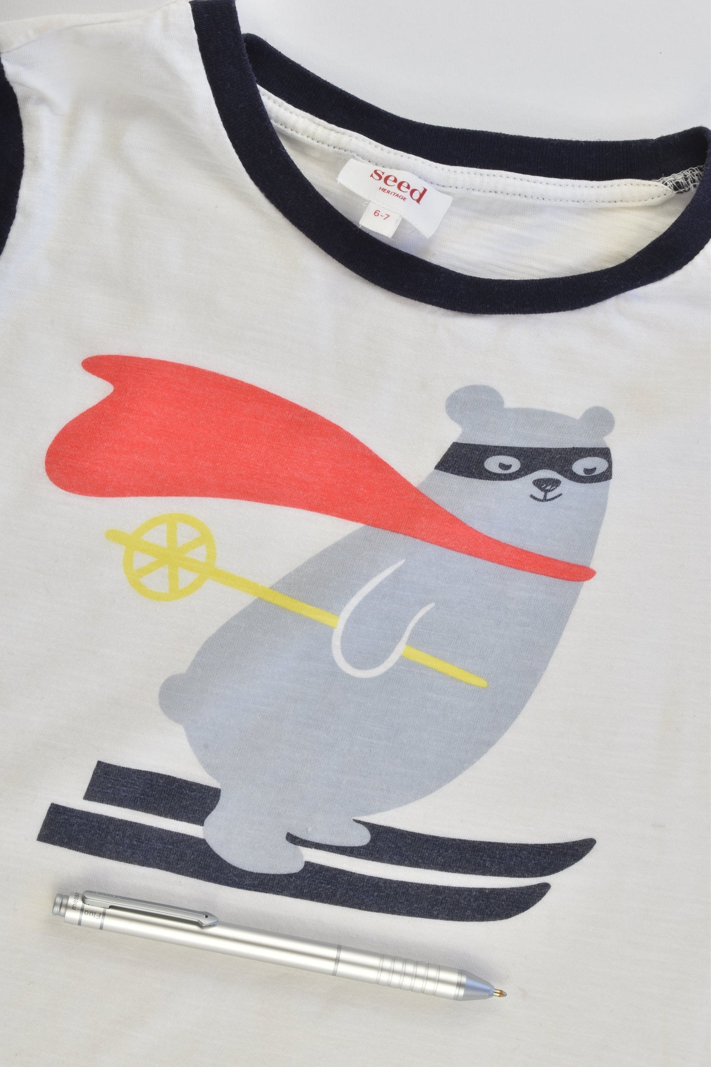 Seed Heritage Size 6-7 Skiing Super Bear Top