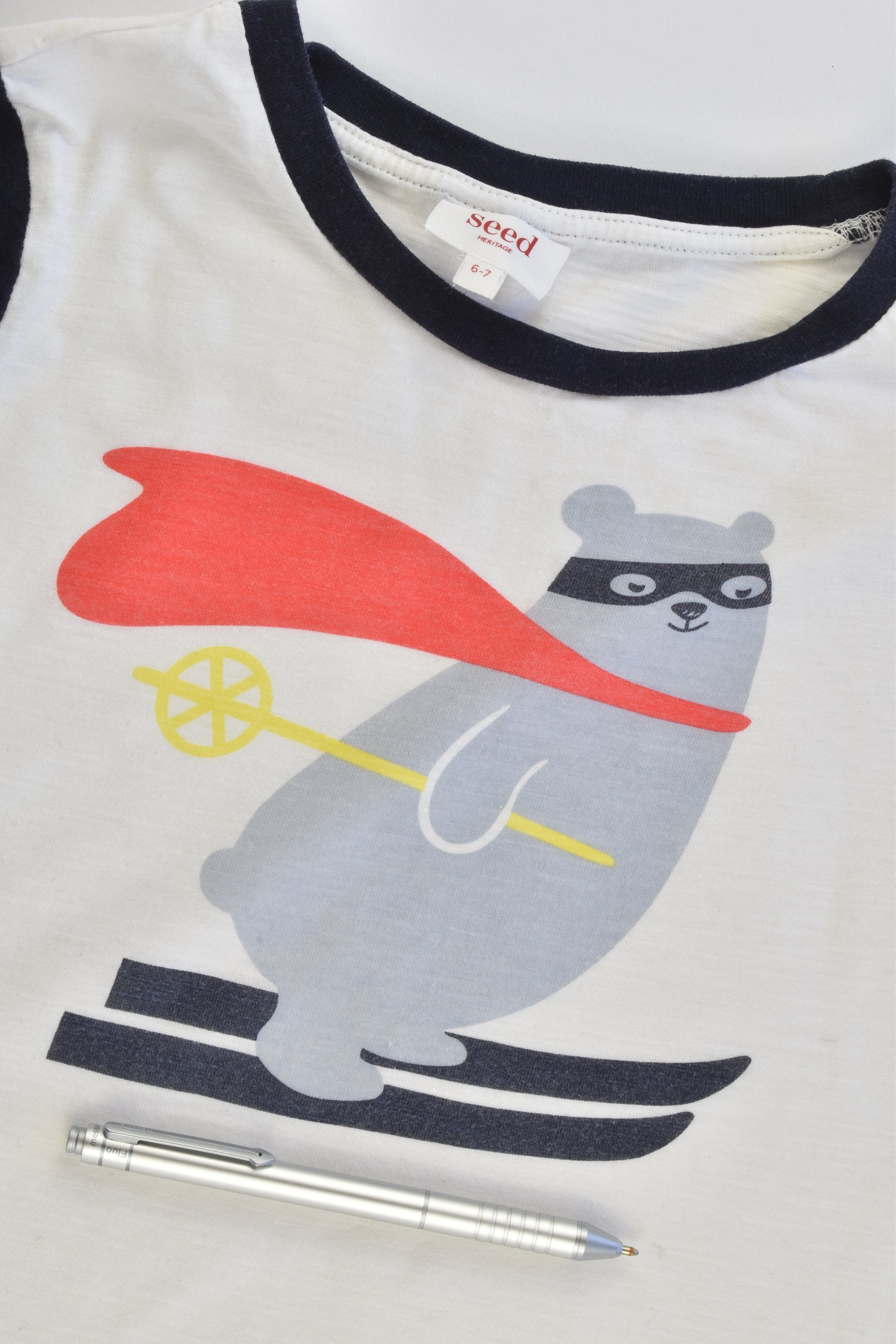 Seed Heritage Size 6-7 Skiing Super Bear Top