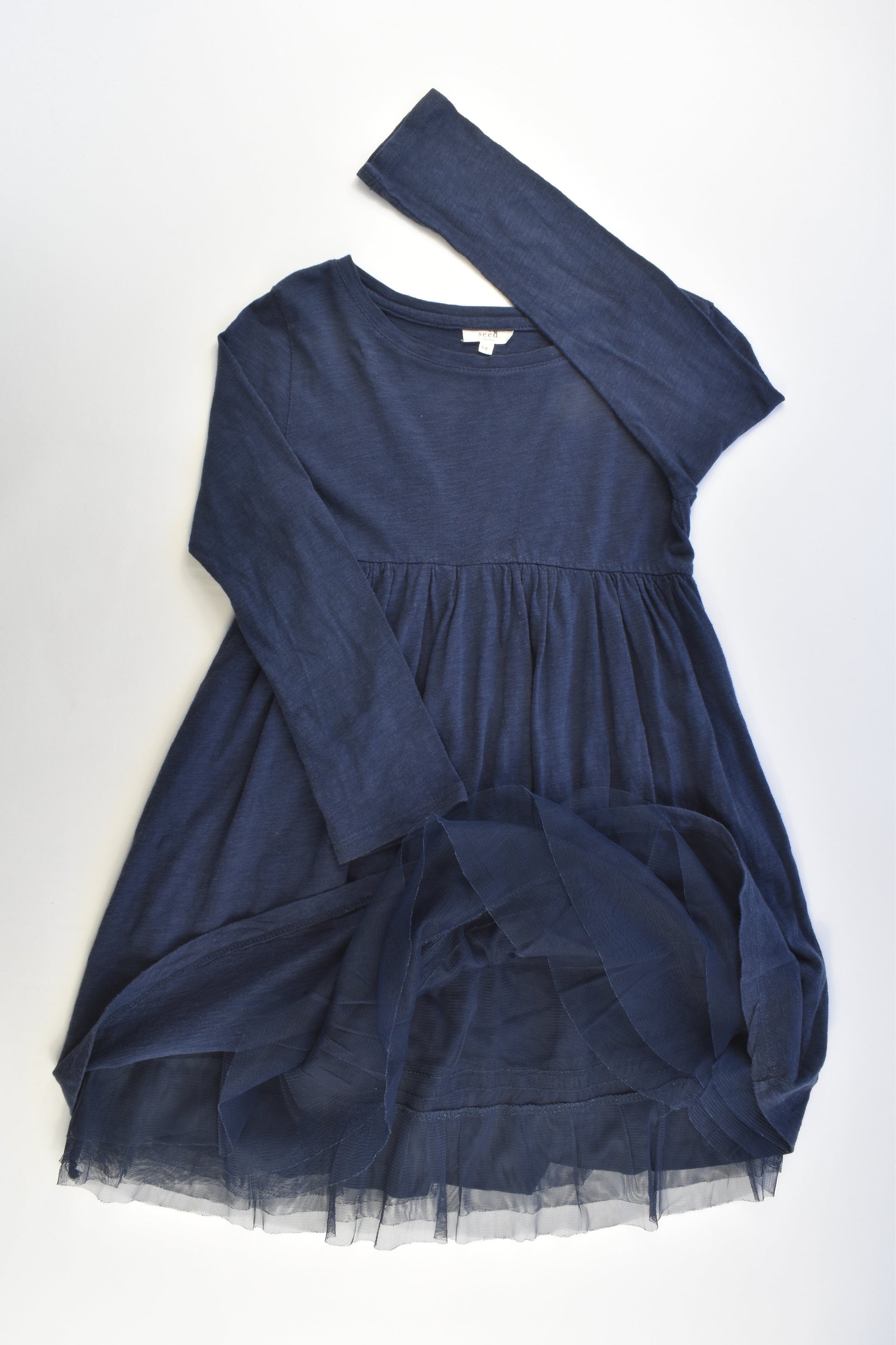 Seed Heritage Size 7-8 Tulle Navy Dress