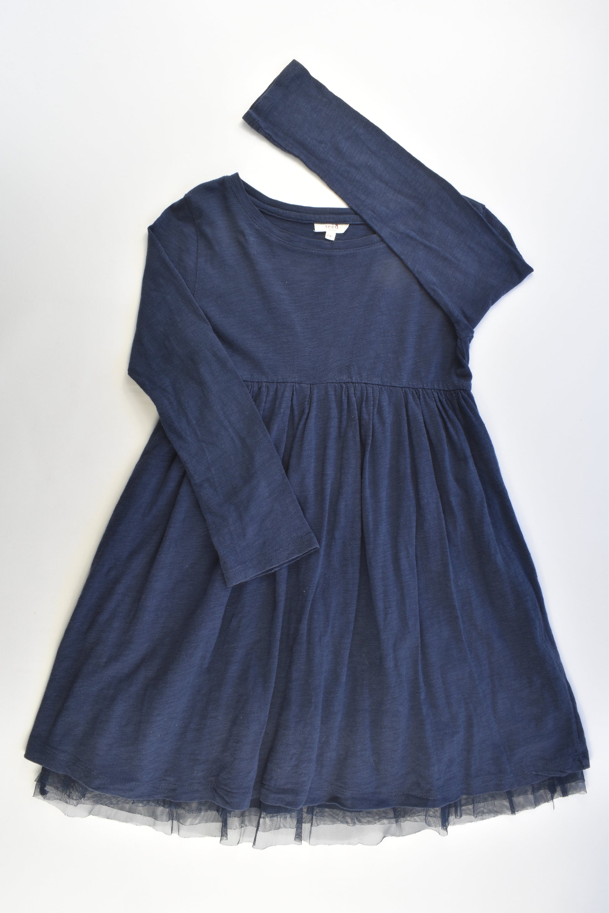 Seed Heritage Size 7-8 Tulle Navy Dress