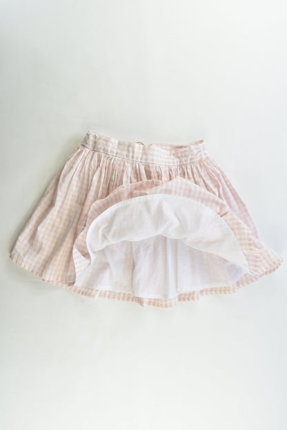 Seed Heritage Size 8 Lined Checked Skirt