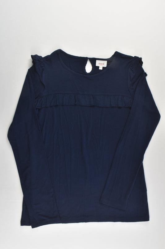 Seed Heritage Size 9-10 Navy Blue Top
