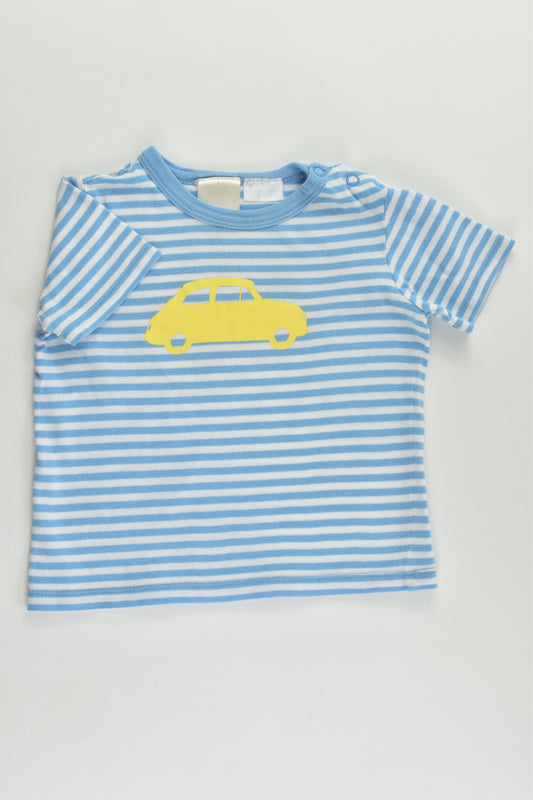 Seed Size 00 (3-6 months) Striped Car T-shirt