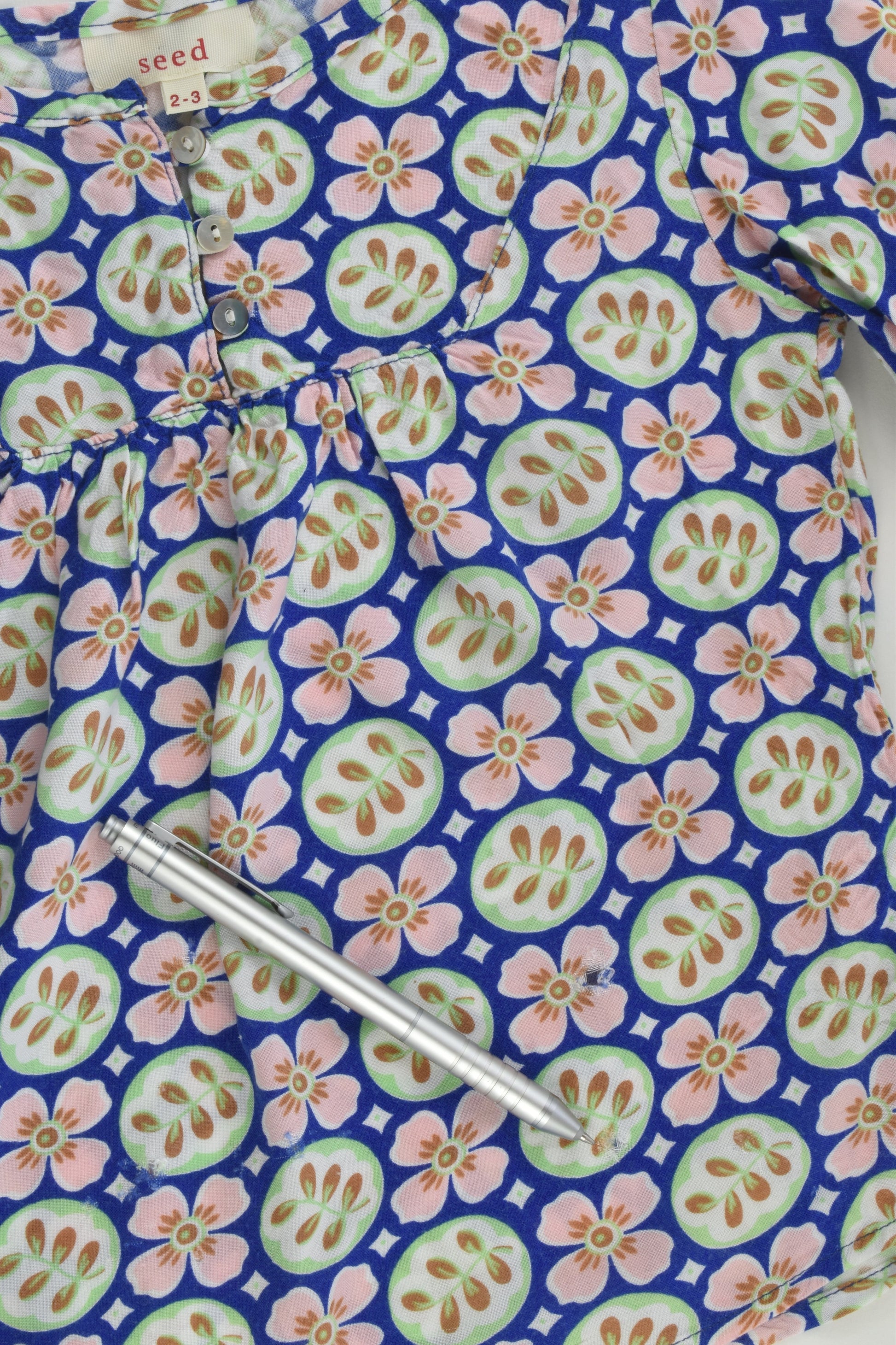 Seed Size 2-3 Flowers and Leaves Blouse